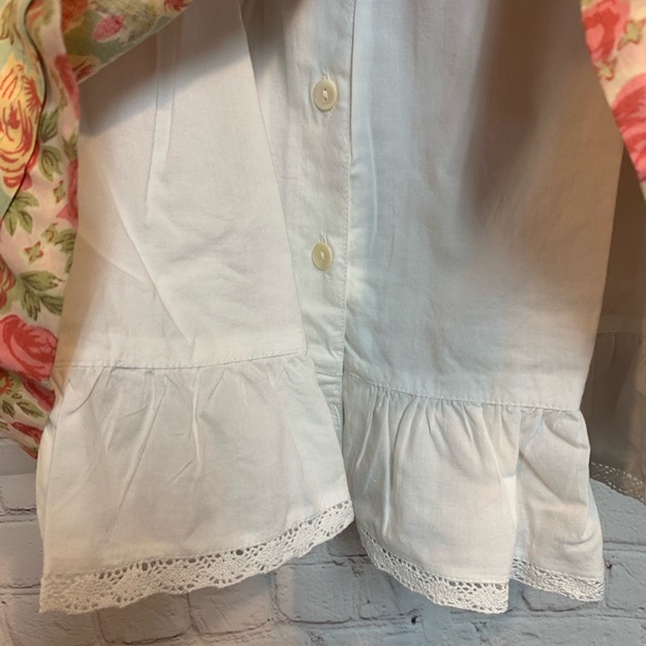 NEW April Cornell Cornelloki White Petticoat Green Floral Bustle Dress Se… - Picture 6 of 8